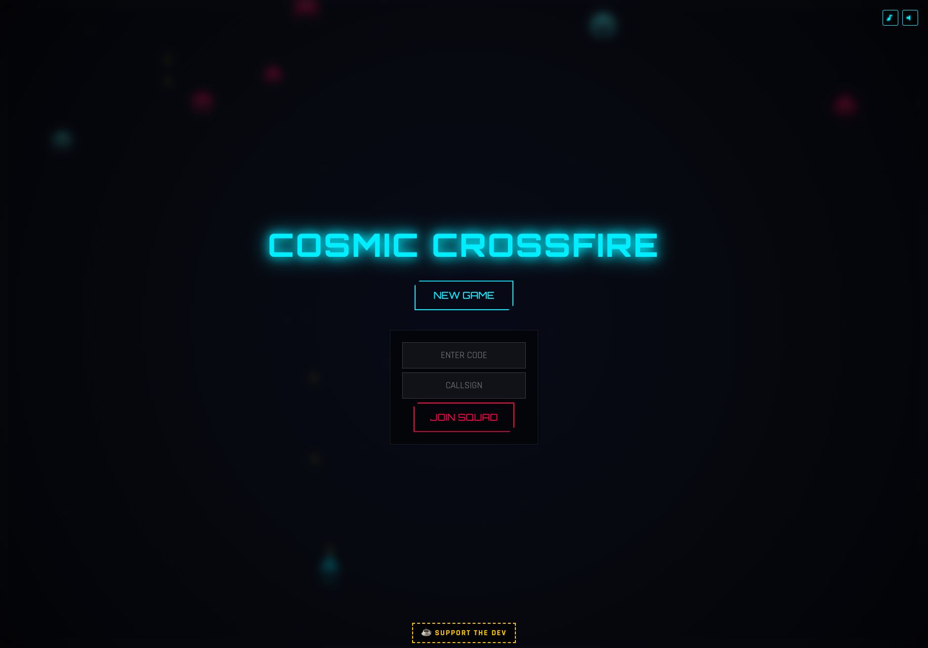Cosmic Crossfire multiplayer browser learning game